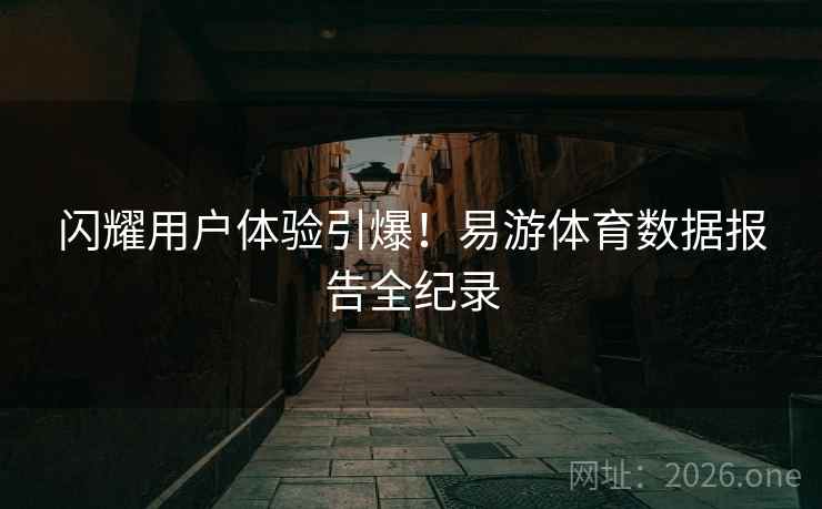 闪耀用户体验引爆!易游体育数据报告全纪录 闪耀用户体验引爆!易游体育数据报告全纪录