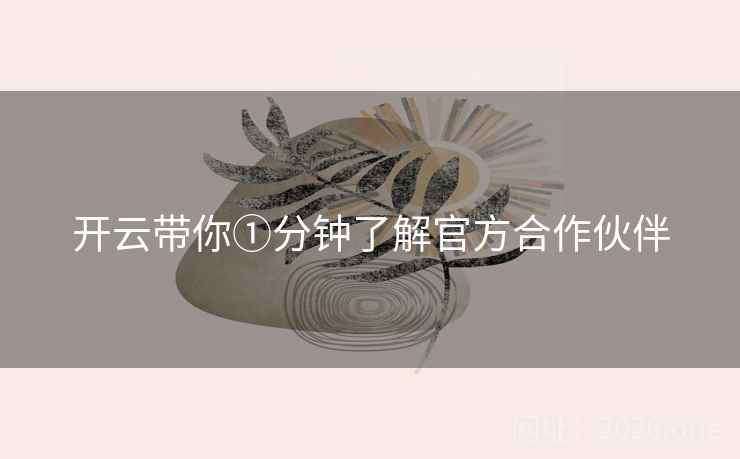 开云带你①分钟了解官方合作伙伴