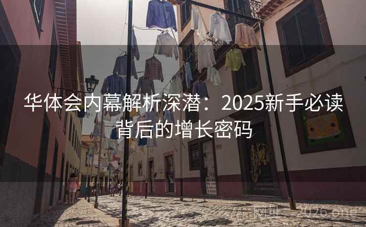 华体会内幕解析深潜:2025新手必读背后的增长密码 华体会内幕解析深潜:2025新手必读背后的增长密码